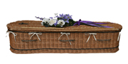 UK Sourced & Made Buff Willow Curved End Coffin