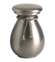 Pewter Urn with Decorative Cord 5300