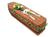 Brown Willow Traditional Style Coffin