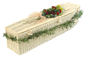 White (natural) Willow Traditional Style Coffin