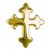 Flat Plastic Gothic Cross Ornament